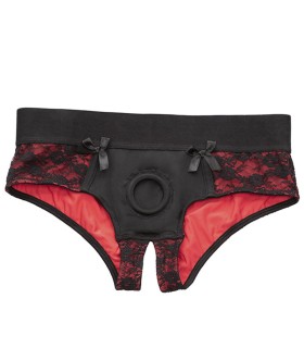 CALEXOTICS SCANDAL SET DE BRAGUITAS SIN ENTREPIERNAS CON DILDO TALLA S M