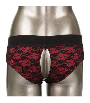 CALEXOTICS SCANDAL SET DE BRAGUITAS SIN ENTREPIERNAS CON DILDO TALLA S M