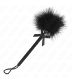 KINK - MASAJEADOR DE CUERDA DE NAILON CON PLUMAS PARA COSQUILLAS Y LAZO NEGRO 25 CM