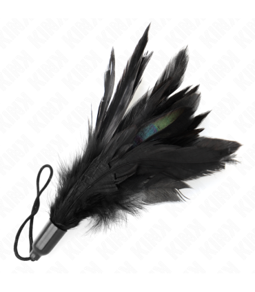 KINK PLUMAS PARA COSQUILLAS CON MANGO DE CUERDA BASE DE PLASTICO 15 CM