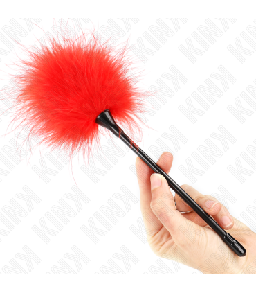KINK PLUMAS PARA COSQUILLAS ROJO USADO PARA EL KIT BONDAGE 27 CM