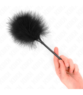 KINK PLUMAS PARA COSQUILLAS NEGRO USADO PARA EL KIT BONDAGE 27 CM