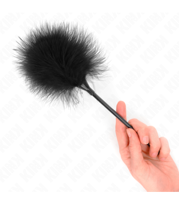 KINK PLUMAS PARA COSQUILLAS NEGRO USADO PARA EL KIT BONDAGE 27 CM