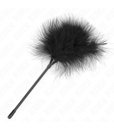 KINK PLUMAS PARA COSQUILLAS NEGRO USADO PARA EL KIT BONDAGE 27 CM