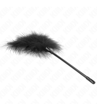 KINK PLUMAS PARA COSQUILLAS NEGRO USADO PARA EL KIT BONDAGE 27 CM