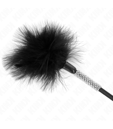 KINK PLUMAS PARA COSQUILLAS CON MANGO DE DIAMANTES DE IMITACION 50 CM