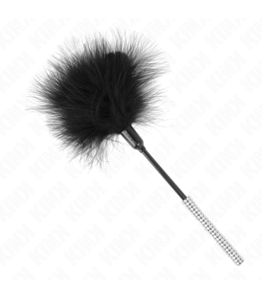 KINK PLUMAS PARA COSQUILLAS CON MANGO DE DIAMANTES DE IMITACION 27 CM