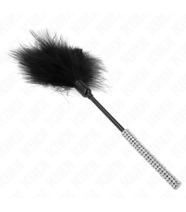 KINK PLUMAS PARA COSQUILLAS CON MANGO DE DIAMANTES DE IMITACION 27 CM