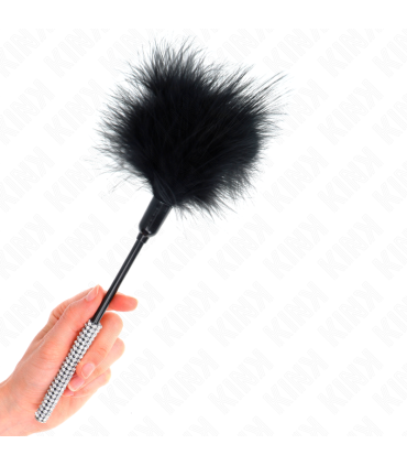 KINK PLUMAS PARA COSQUILLAS CON MANGO DE DIAMANTES DE IMITACION 27 CM