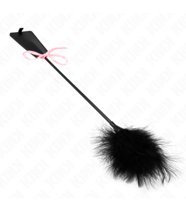 KINK PLUMAS PARA COSQUILLAS CON LAZO DE CINTA ROSA 49 CM