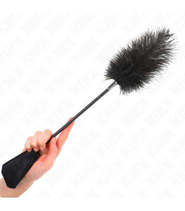 KINK PLUMAS DE AVESTRUZ PARA COSQUILLAS CON PALETA DE ENCAJE 56 CM