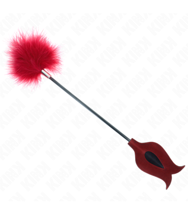 KINK PLUMAS PARA COSQUILLAS CON PALETA FORMA DE ROSA 38 CM