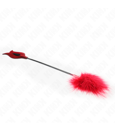 KINK PLUMAS PARA COSQUILLAS CON PALETA FORMA DE ROSA 38 CM