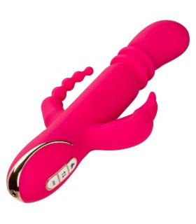 CALEXOTICS JACK FANTASY TRIPLE VIBRADOR CALENTABLE RABBIT ROSA