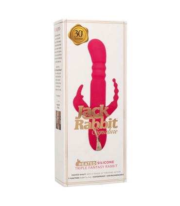 CALEXOTICS JACK FANTASY TRIPLE VIBRADOR CALENTABLE RABBIT ROSA