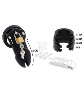 HIDDEN DESIRE EXTREME JAULA DE CASTIDAD SILICONA TALLA L NEGRO