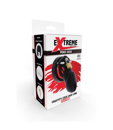 HIDDEN DESIRE EXTREME JAULA DE CASTIDAD SILICONA TALLA L NEGRO