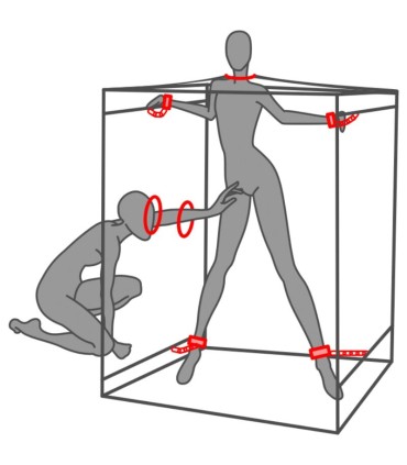 SECRET DOME KINK CLUB CABINA SCANDALE NEGRO ROJO