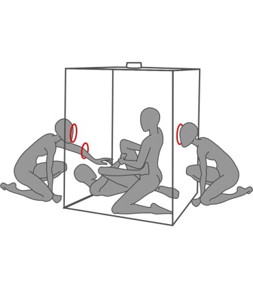 SECRET DOME KINK CLUB CABINA SCANDALE NEGRO ROJO