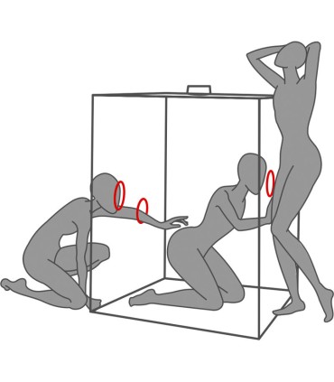 SECRET DOME KINK CLUB CABINA SCANDALE NEGRO ROJO