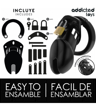 ADDICTED TOYS LOCKED OBSIDIAN HOLD JAULA PARA PENE TALLA M