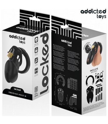 ADDICTED TOYS LOCKED OBSIDIAN HOLD JAULA PARA PENE TALLA M