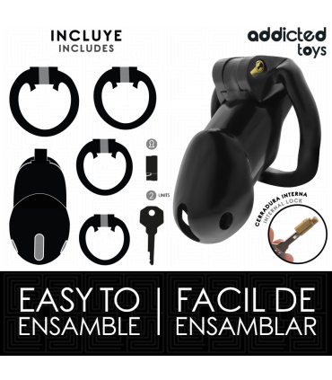 ADDICTED TOYS LOCKED MINDNIGHT CELL JAULA PARA PENE TALLA L