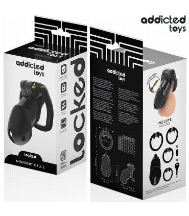 ADDICTED TOYS LOCKED MINDNIGHT CELL JAULA PARA PENE TALLA L
