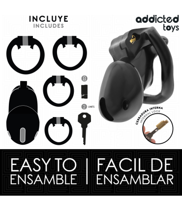 ADDICTED TOYS LOCKED MINDNIGHT CELL JAULA PARA PENE TALLA S