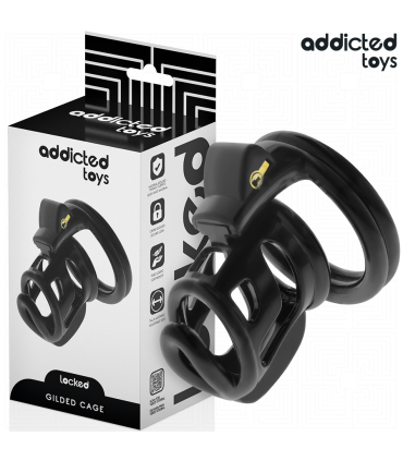 ADDICTED TOYS LOCKED GILDEN CAGE JAULA PARA PENE DE SILICONA 85 CM