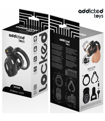 ADDICTED TOYS LOCKED ETERNAL LOCK JAULA PARA PENE 9 CM