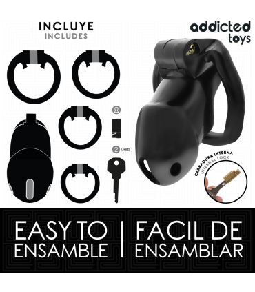 ADDICTED TOYS LOCKED MINDNIGHT CELL JAULA PARA PENE TALLA M