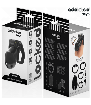 ADDICTED TOYS LOCKED MINDNIGHT CELL JAULA PARA PENE TALLA M