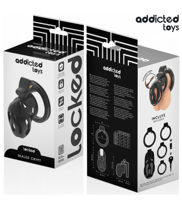 ADDICTED TOYS LOCKED SEALED CRYPT JAULA PARA PENE 8 CM