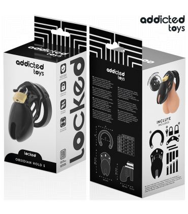 ADDICTED TOYS LOCKED OBSIDIAN HOLD JAULA PARA PENE TALLA S
