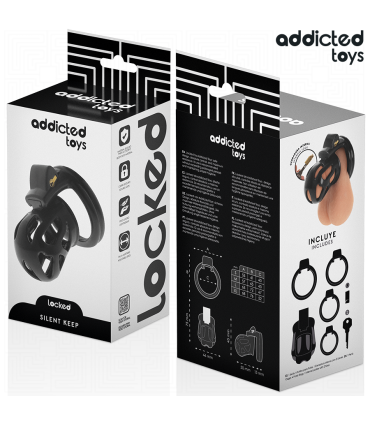 ADDICTED TOYS LOCKED SILENT KEEP JAULA PARA PENE 75 CM
