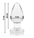 NEBULA SERIES BY IBIZA MODELO 3 PLUG CRISTAL TRANSPARENTE 11 CM O 5 CM