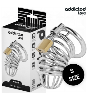ADDICTED TOYS LOCKED IRON CELL JAULA PARA PENE DE METAL 4 CM TALLA S