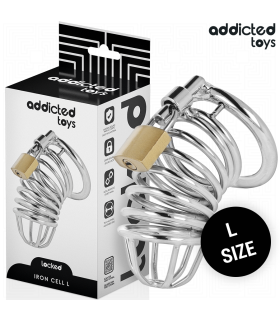 ADDICTED TOYS LOCKED IRON CELL JAULA PARA PENE DE METAL 5 CM TALLA L