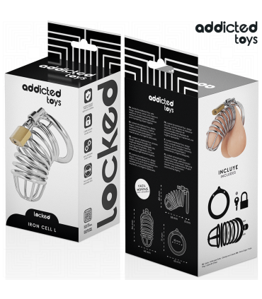 ADDICTED TOYS LOCKED IRON CELL JAULA PARA PENE DE METAL 5 CM TALLA L