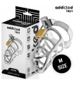 ADDICTED TOYS LOCKED - SILVER LOCK JAULA PARA PENE DE METAL TALLA M