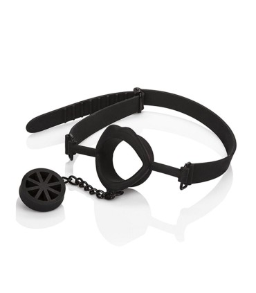 CALEXOTICS SCANDAL MORDAZA CON TAPON DE SILICONA NEGRO