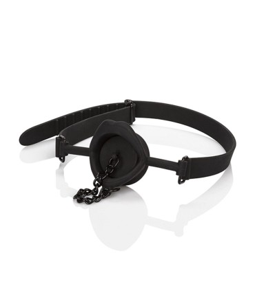 CALEXOTICS SCANDAL MORDAZA CON TAPON DE SILICONA NEGRO