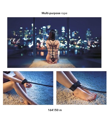 CALEXOTICS SCANDAL CUERDA BDSM NEGRA 50 M