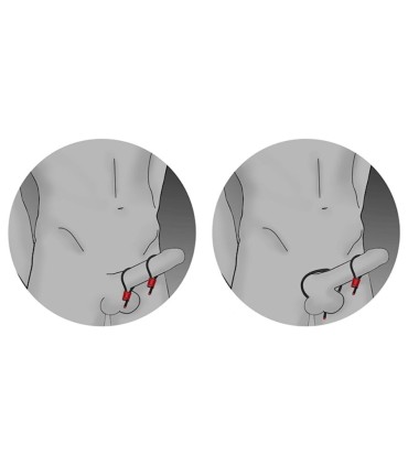 ELECTRASTIM PRESTIGE ELECTRA LOOPS ANILLOS DE PENE AJUSTABLES NEGRO