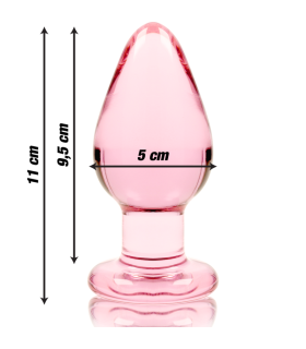 NEBULA SERIES BY IBIZA MODELO 3 PLUG CRISTAL ROSA 11 CM O 5 CM