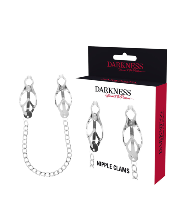 DARKNESS ABRAZADERA PEZONES METAL CON CADENA