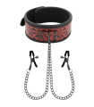 BEGME - RED EDITION COLLAR CON CADENAS Y PINZAS PEZONES CON FORRO DE NEOPRENO