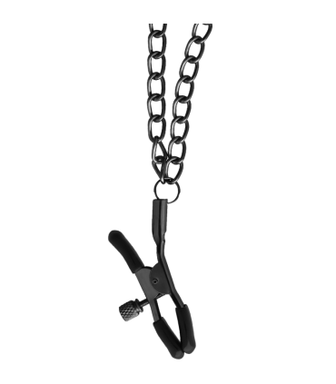 BEGME RED EDITION COLLAR CON CADENAS Y PINZAS PEZONES CON FORRO DE NEOPRENO