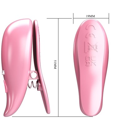 PRETTY LOVE LEAF PINZAS VIBRATORIAS PARA PEZONES ROSA